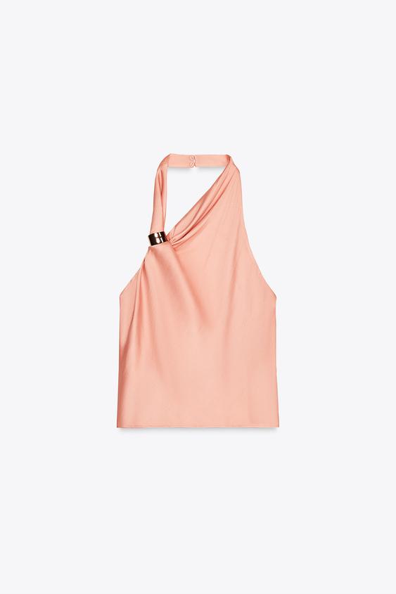 Selena | Satin Halter Top