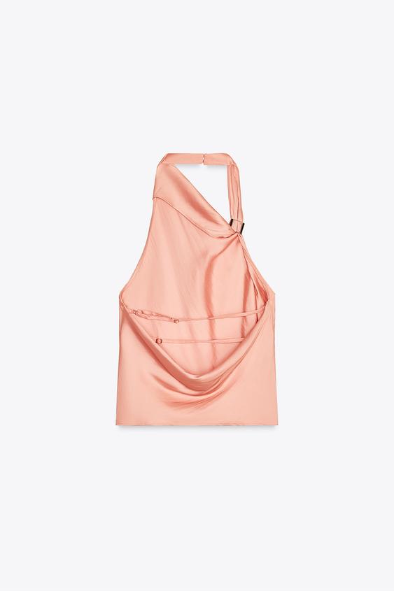 Selena | Satin Halter Top