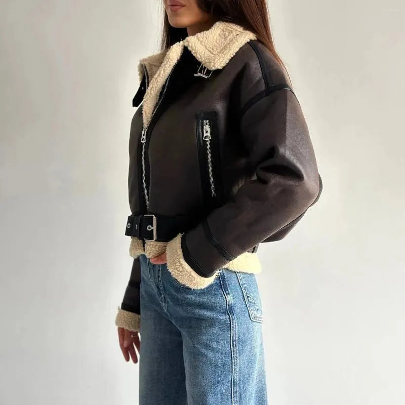 Molly Leather Fur Coat