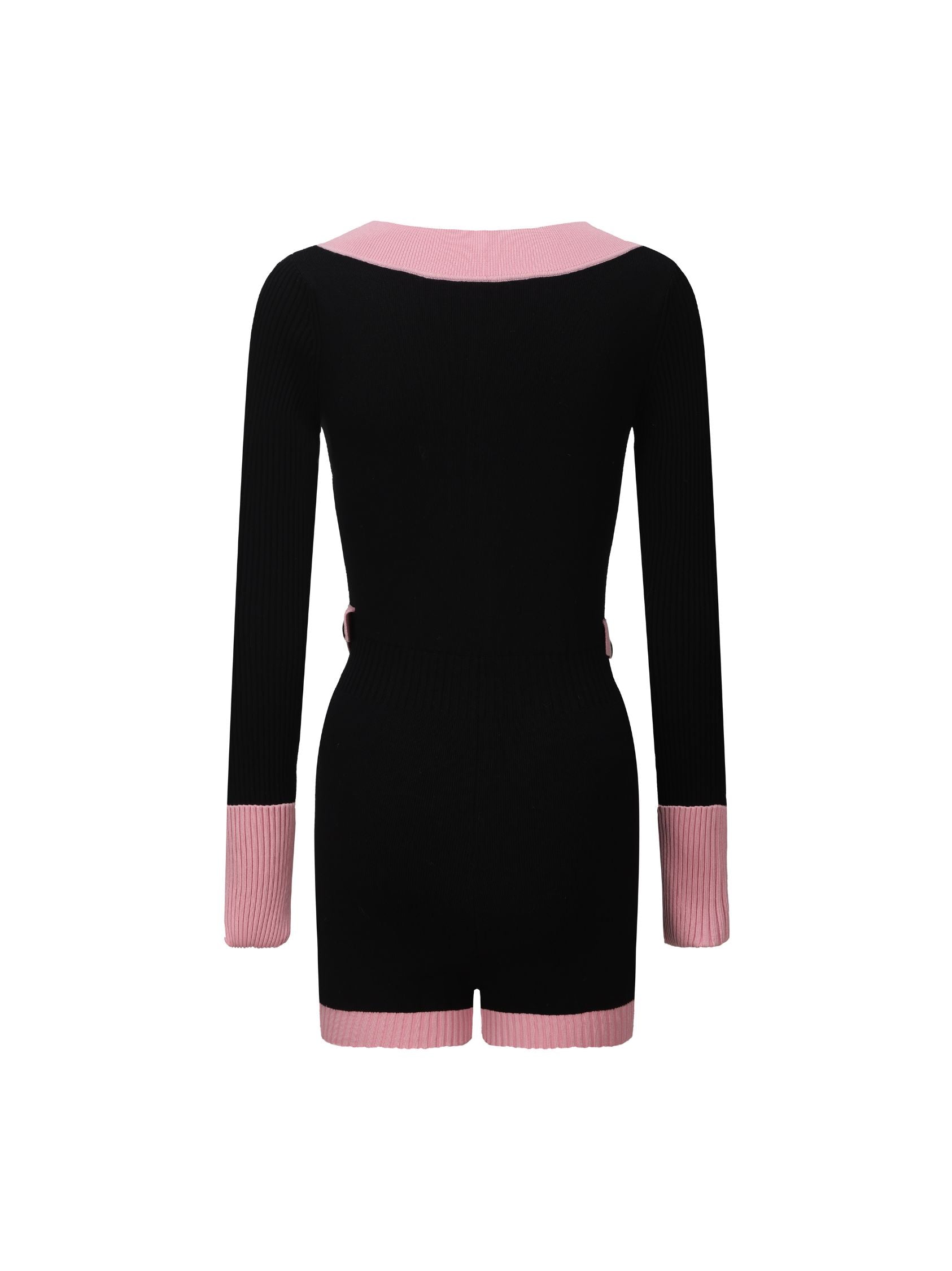 PINK KNIT JUMPSUIT