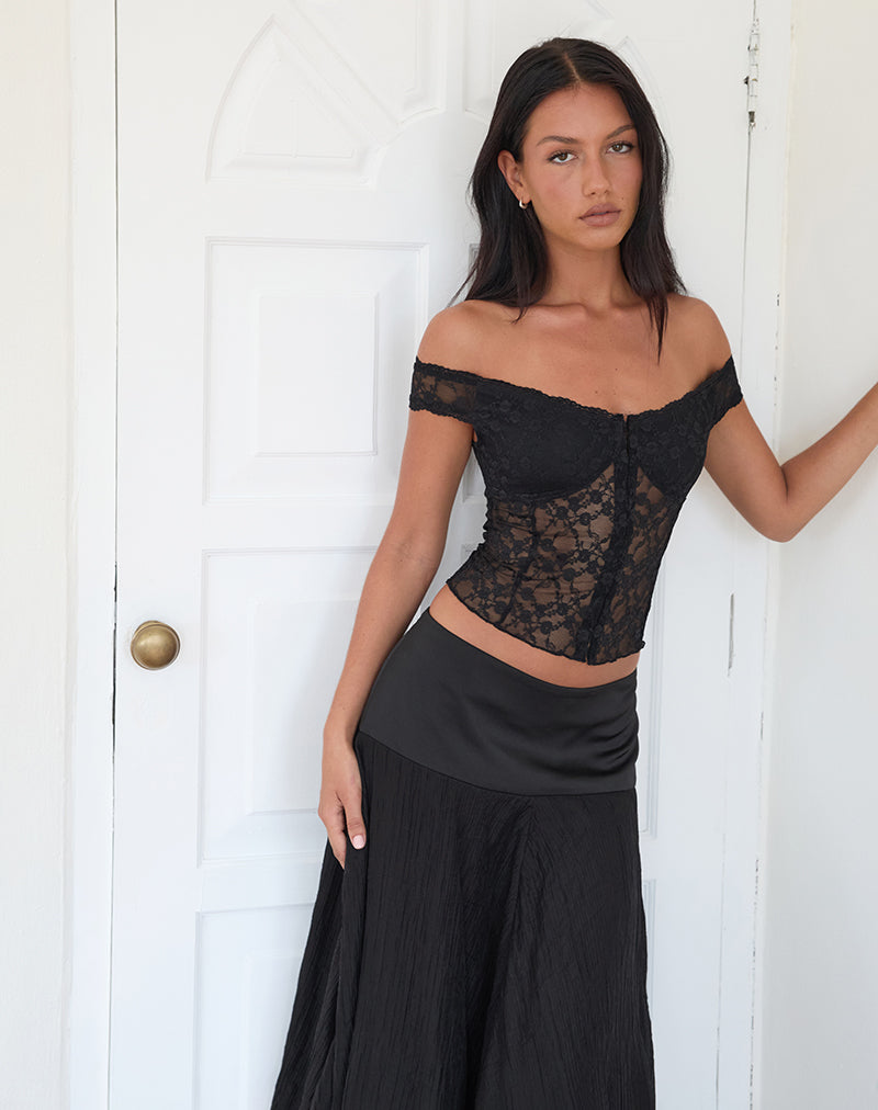 BLACK CORSET TOP