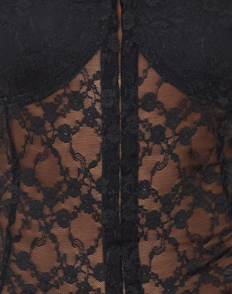 BLACK CORSET TOP