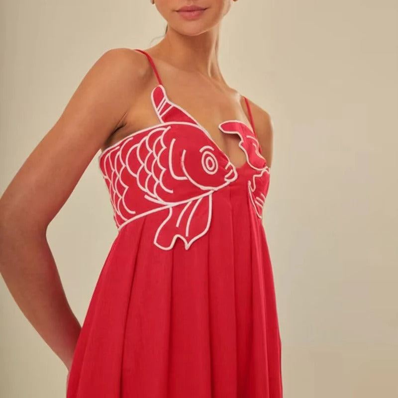 RED MAXI DRESS