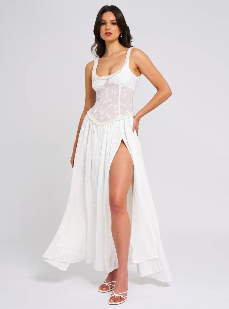 WHITE WEDDING MAXI DRESS