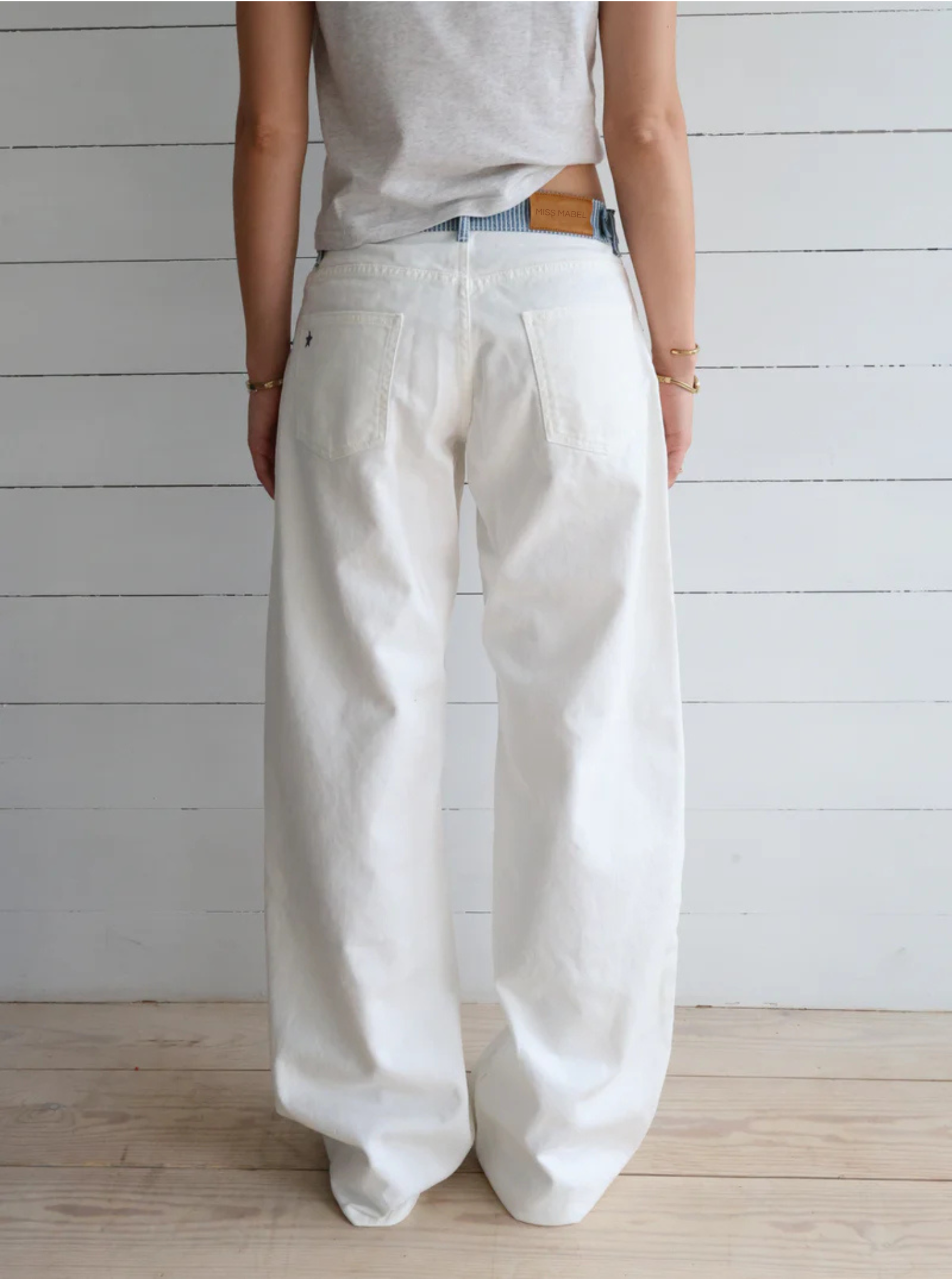 Milly | Striped Relaxed Jeans