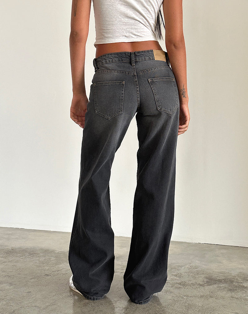 GREY LOW RISE JEANS