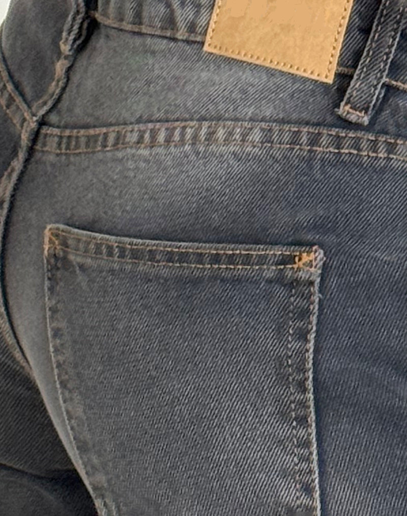 GREY LOW RISE JEANS