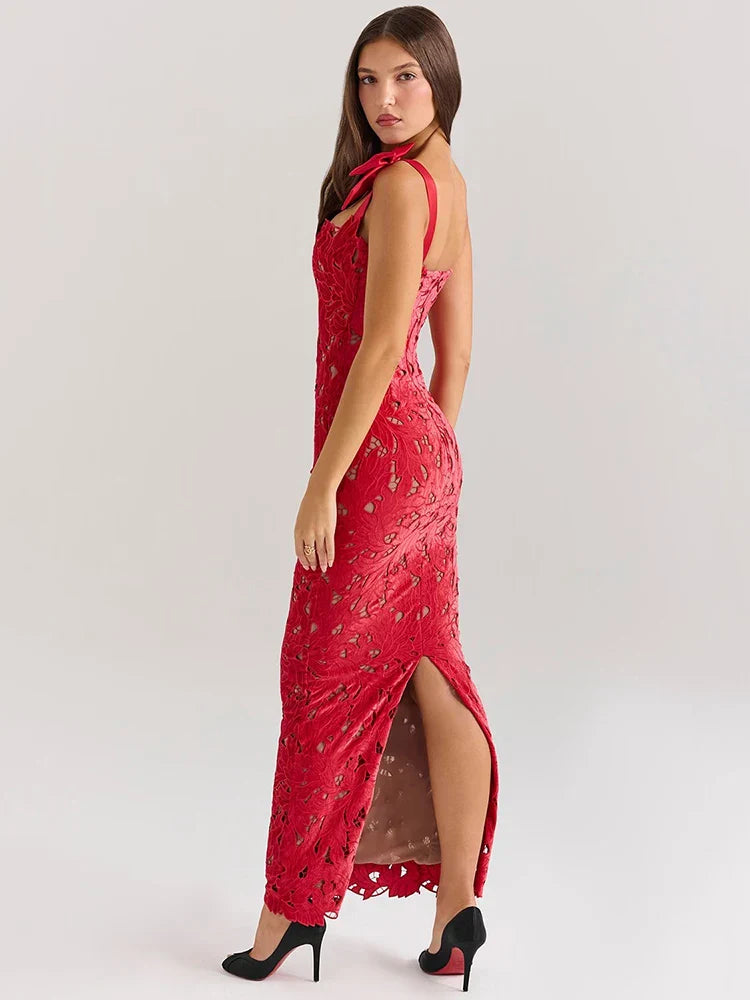 RED MAXI DRESS