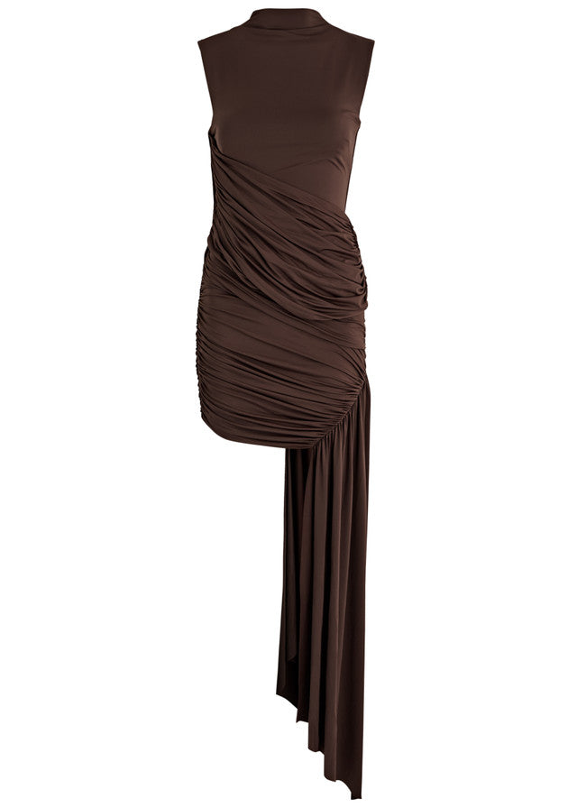 BROWN MINI DRESS
