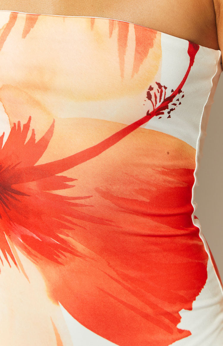 WHITE FLORAL MAXI DRESS