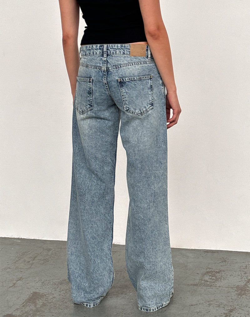BLUE LOW RISE JEANS