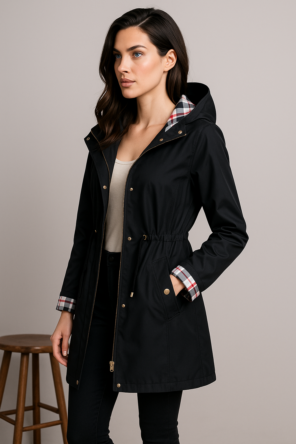 Katie | Hooded Trench Coat