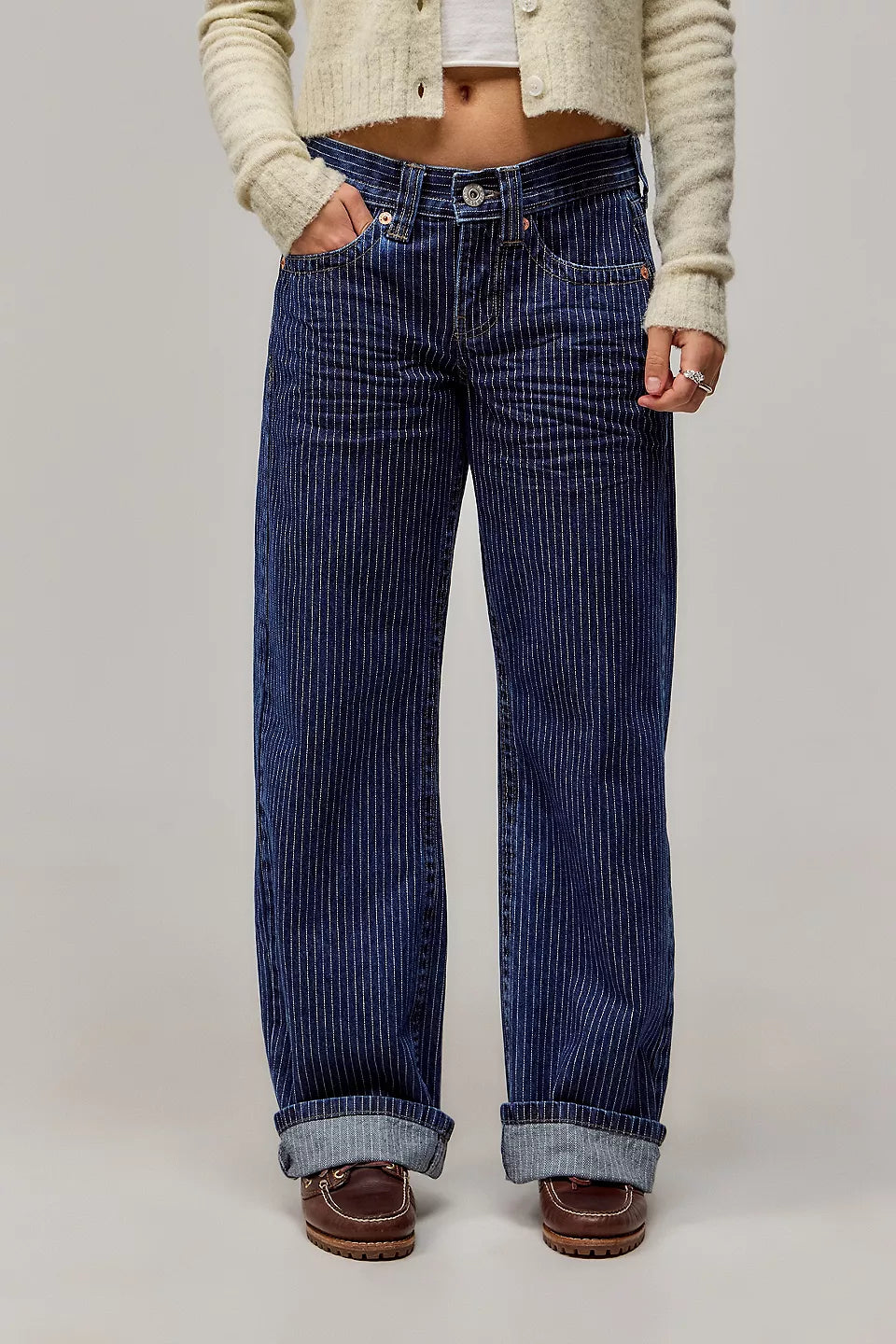 Emma | Pinstripe Jeans