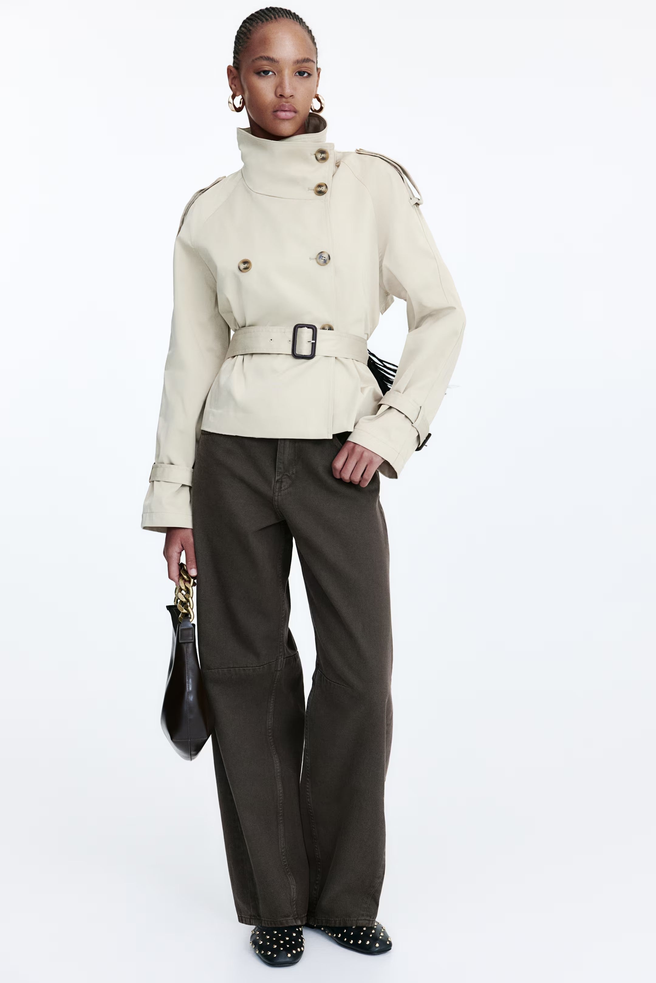CREAM TRENCH COAT