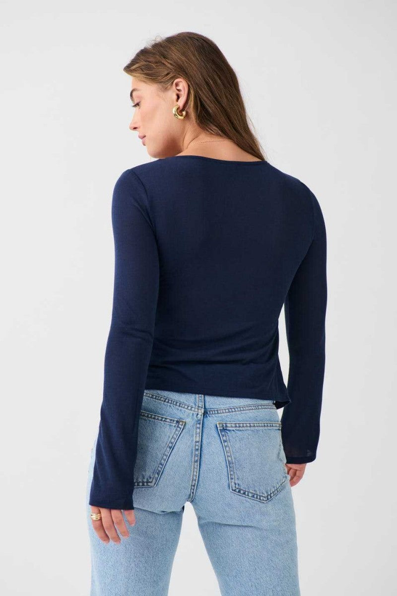BLUE TIE TOP