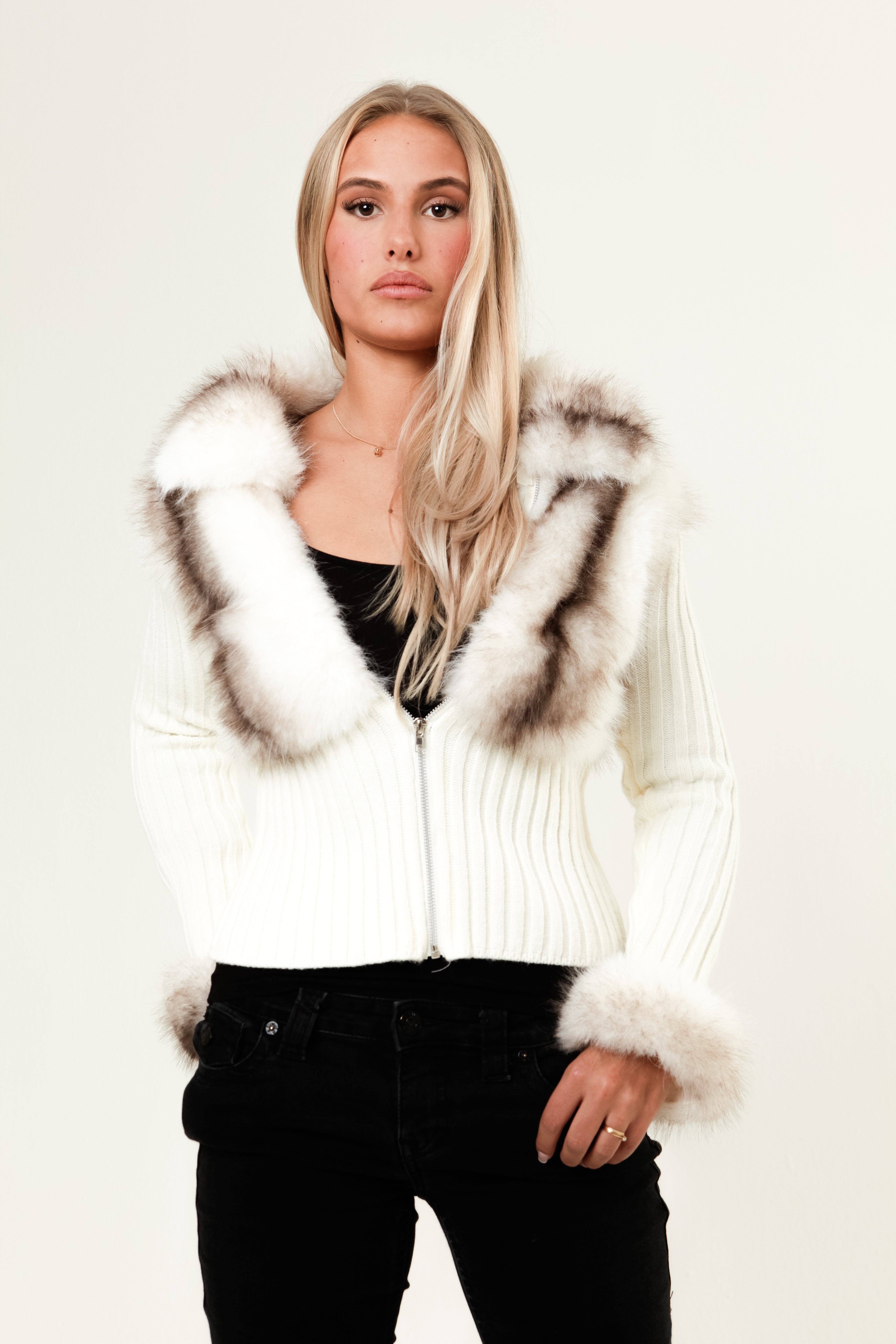 WHITE FUR JACKET
