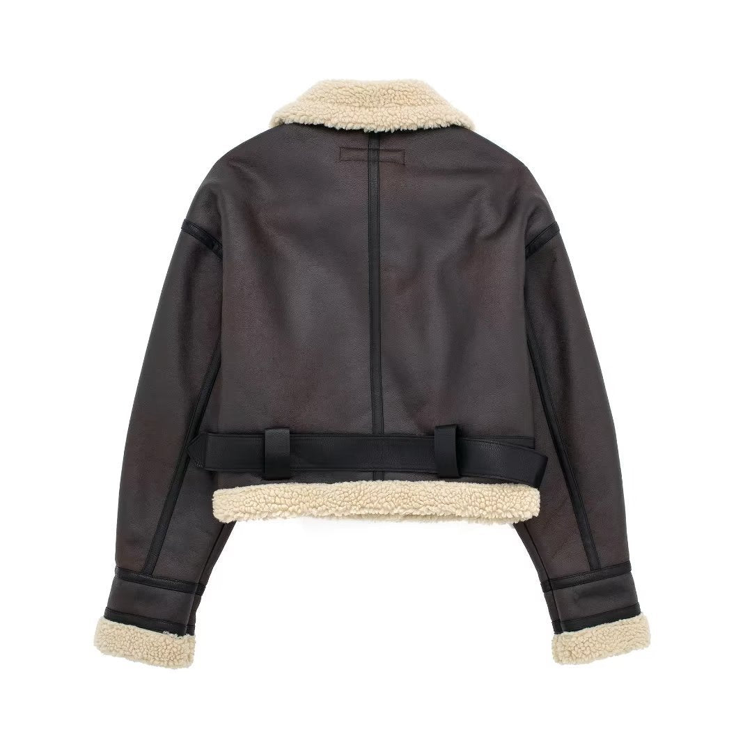 Molly Leather Fur Coat