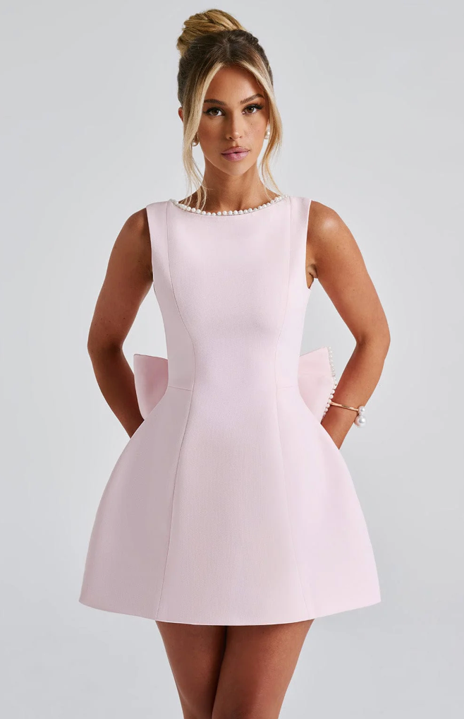Eleanor | Cute Bow Mini Dress