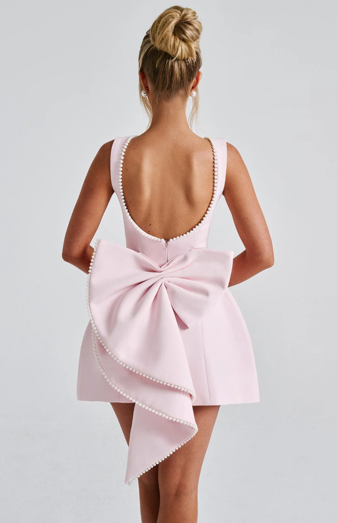 Eleanor | Cute Bow Mini Dress