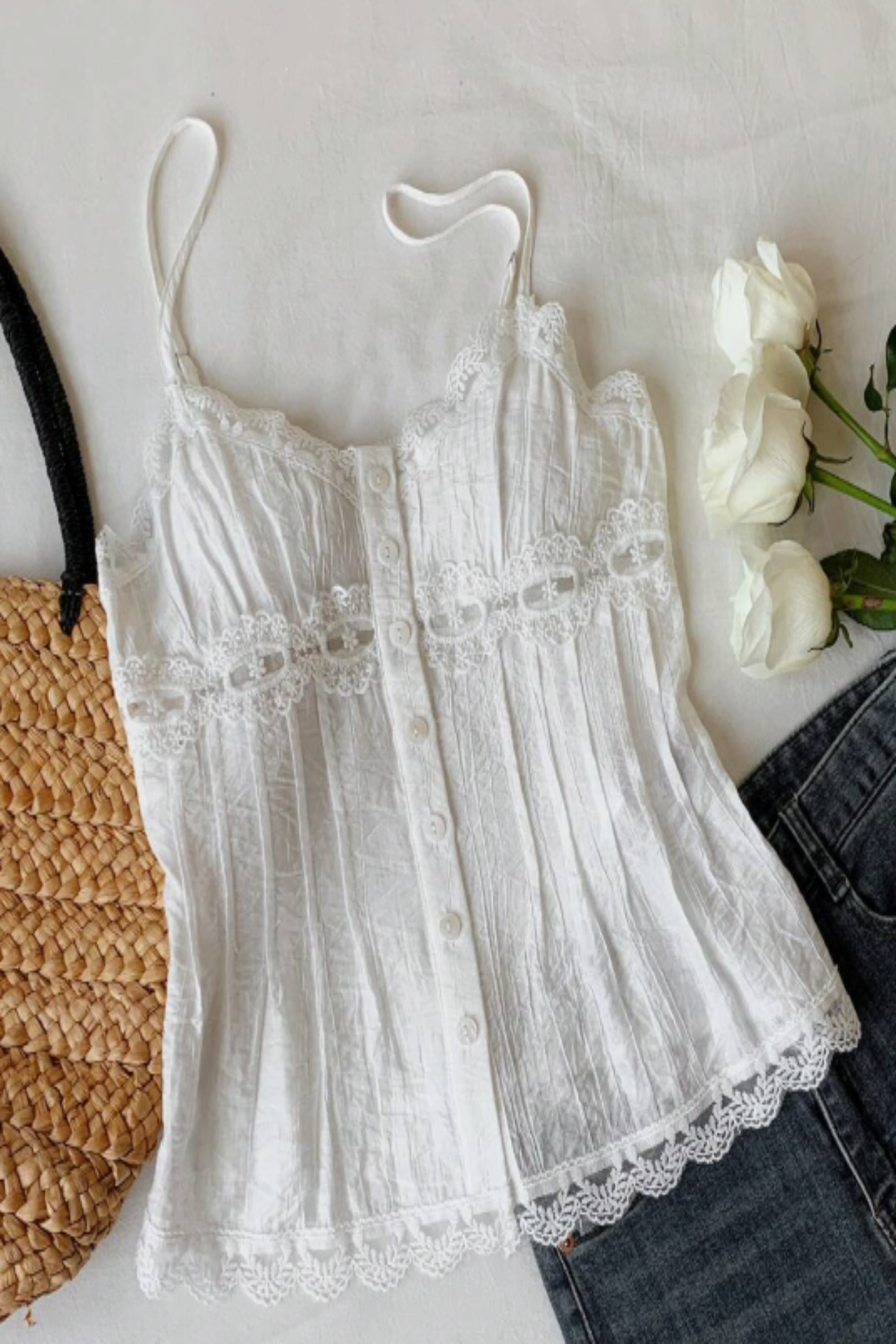Liza | Embroidered Star Top