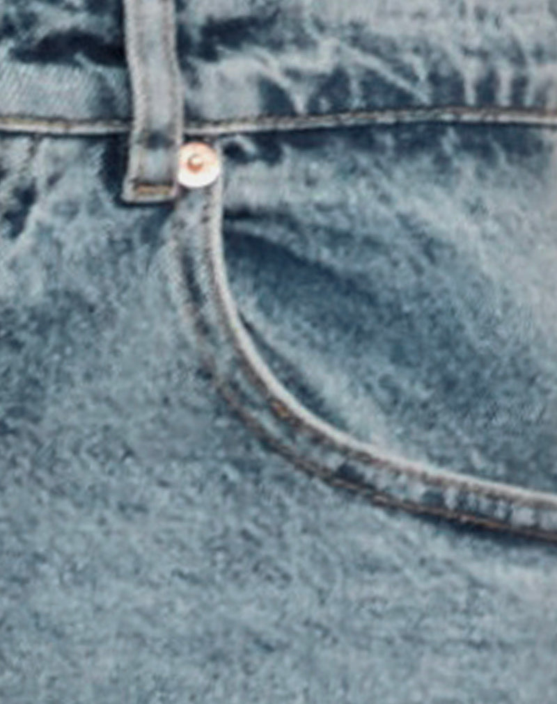 BLUE LOW RISE JEANS