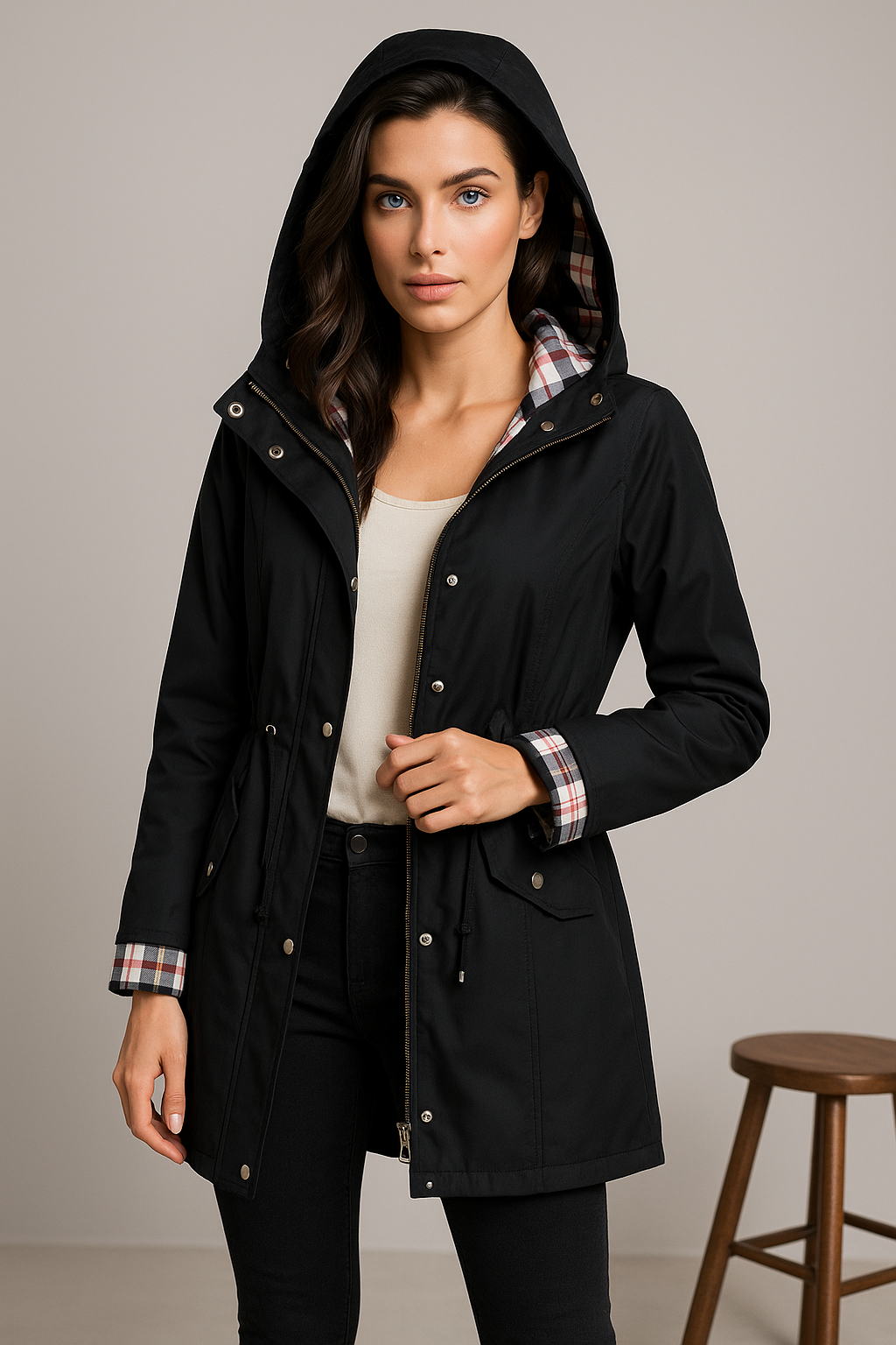 Katie | Hooded Trench Coat