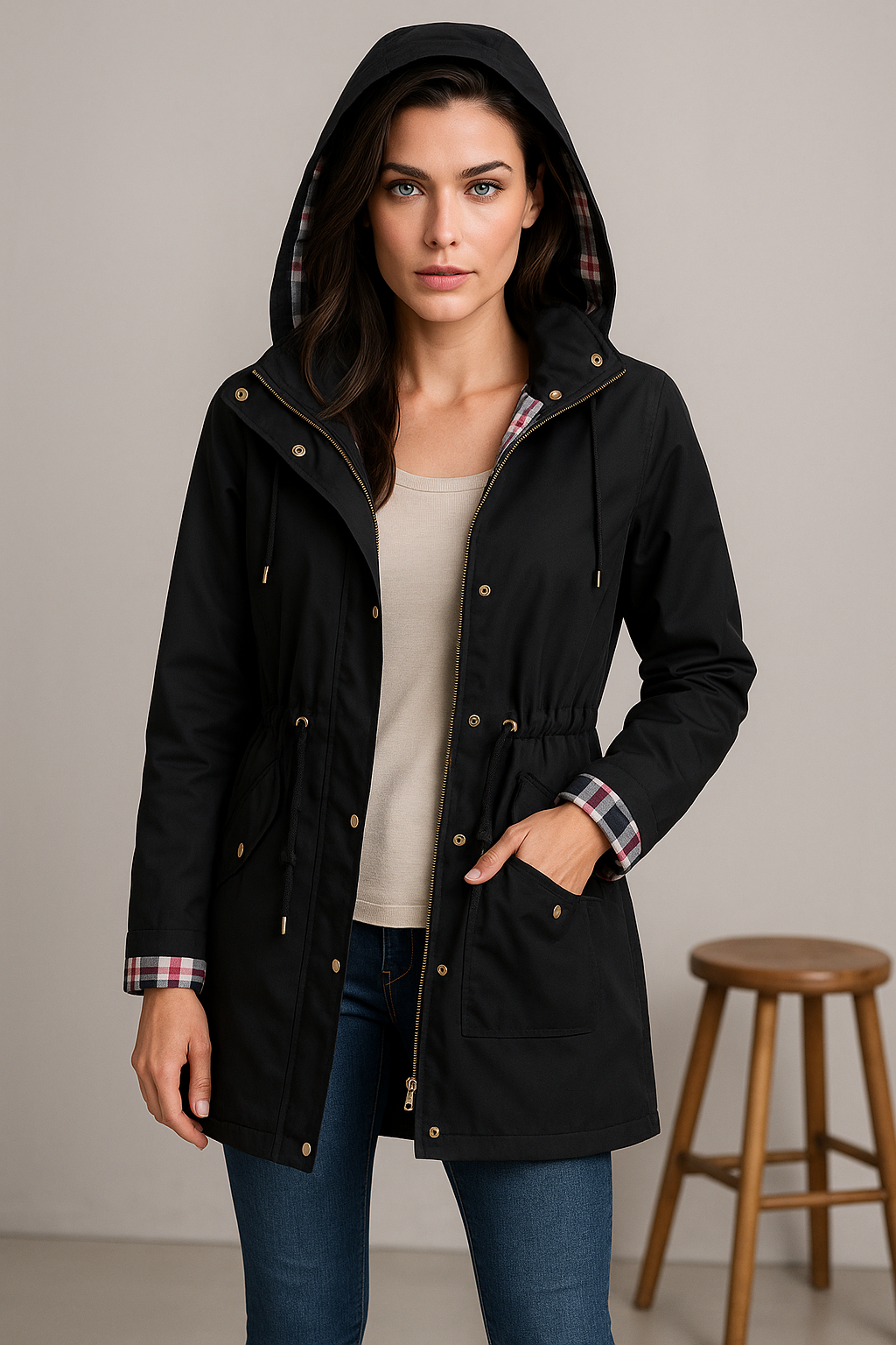 Katie | Hooded Trench Coat